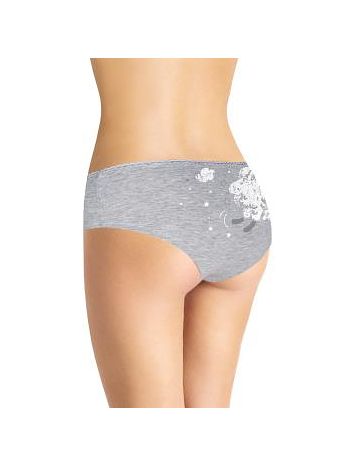 Фото 2 Трусики Clever из коллекции Fashion, цвет: серый меланж, вид сзади