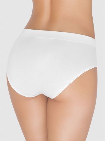 Фото 2 Трусики Vis-A-Vis из коллекции Delicate, цвет: белый, вид сзади