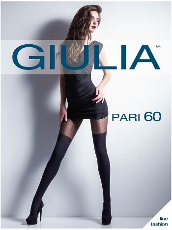 Фото 1 Колготки Giulia из коллекции Fashion, цвет: черный, вид спереди