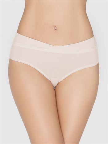 Фото 3 Трусики Vis-A-Vis из коллекции Delicate, цвет: светло-телесный, вид спереди