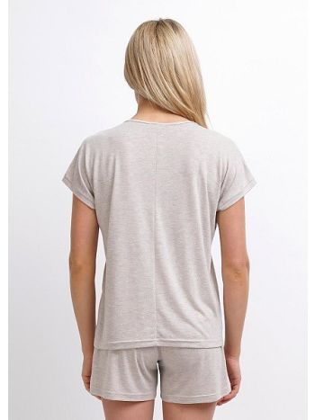 Фото 2 Комплект Clever из коллекции Homewear, цвет: серо-бежевый, вид сзади