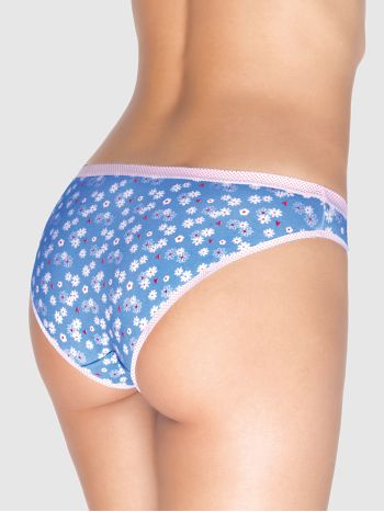 Фото 2 Трусики Vis-A-Vis из коллекции Fashion, цвет: голубой, вид сзади