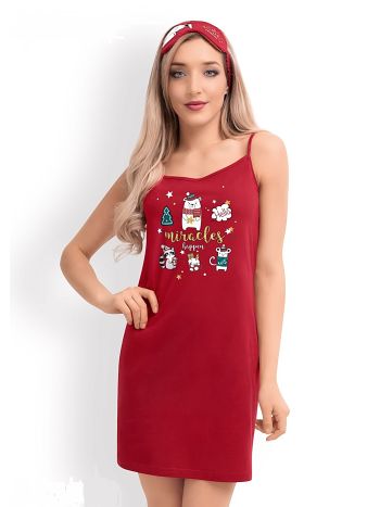 Фото 1 Сорочка Clever из коллекции Homewear, цвет: красный, вид спереди