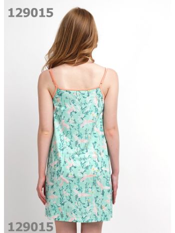 Фото 2 Сорочка Clever из коллекции Homewear, цвет: зеленый, вид сзади