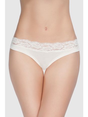 Фото 9 Трусики Vis-A-Vis из коллекции Delicate, цвет: светло-бежевый, вид спереди