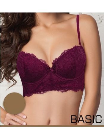 Фото 2 Корсаж Innamore из коллекции Basic Lace, цвет: бордовый, вид спереди