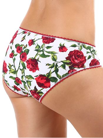 Фото 2 Набор из 3-х трусиков Innamore из коллекции Roses, цвет: разноцветный, вид сзади