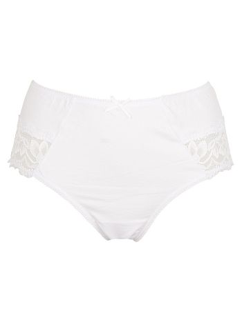 Фото 3 Трусики Innamore из коллекции Begonia, цвет: белый, вид спереди