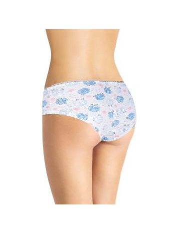 Фото 2 Трусики Clever из коллекции Fashion, цвет: молочный/голубой, вид сзади