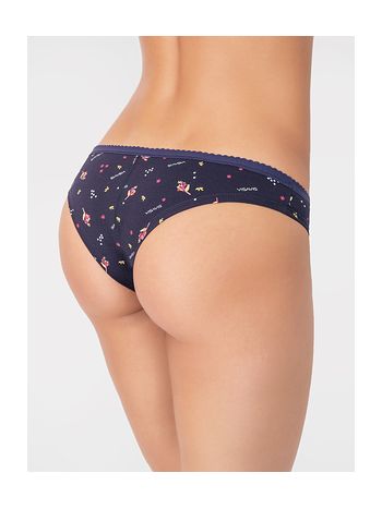 Фото 2 Трусики Vis-A-Vis из коллекции Fashion, цвет: темно-синий, вид сзади