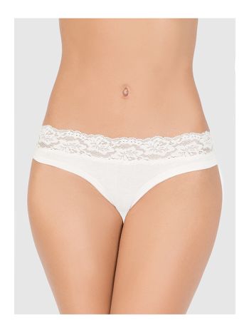 Фото 7 Трусики Vis-A-Vis из коллекции Delicate, цвет: белый, вид спереди