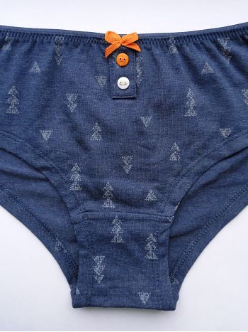 Фото 2 Трусики Clever из коллекции Fashion, цвет: джинсовый, вид спереди