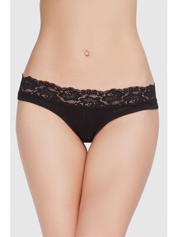 Фото 3 Трусики Vis-A-Vis из коллекции Delicate, цвет: черный, вид спереди