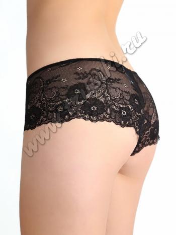 Фото 6 Трусики Innamore из коллекции Basic Lace, цвет: черный, вид сбоку