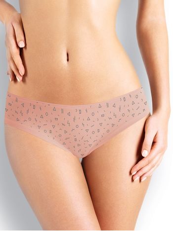 Фото 2 Трусики Clever из коллекции Fashion, цвет: розовый/серый, вид спереди