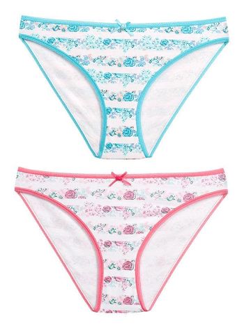 Фото 2 Трусики Pelican из коллекции Base Women, цвет: белый/розовый, вид спереди