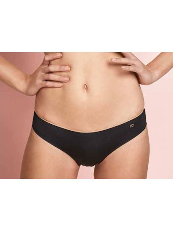 Фото 2 Трусики Lormar из коллекции Naturale, цвет: черный, вид спереди