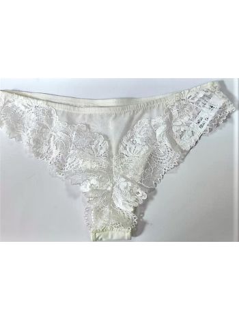 Фото 3 Трусики Lormar из коллекции Saten, цвет: молочный, вид сзади