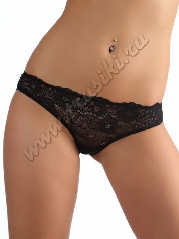 Фото 4 Трусики Innamore из коллекции Basic Lace, цвет: черный, вид спереди