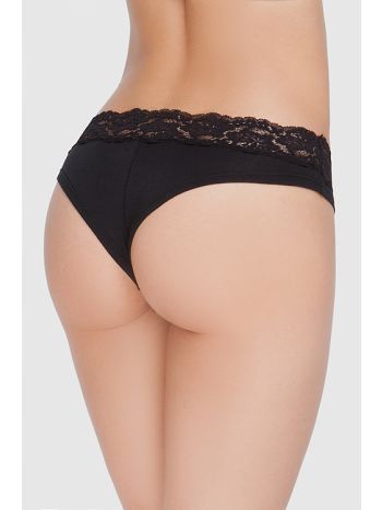 Фото 4 Трусики Vis-A-Vis из коллекции Delicate, цвет: черный, вид сзади