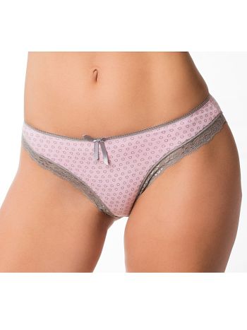 Фото 3 Набор из 2-х трусиков Dentelle, цвет: розовый, вид спереди