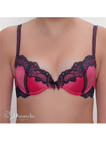 Фото 3 Бюстгальтер Dimanche из коллекции Adore, цвет: фуксия, вид спереди