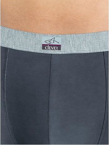 Фото 2 Трусы Clever из коллекции Cotton, цвет: темно-серый, вид спереди