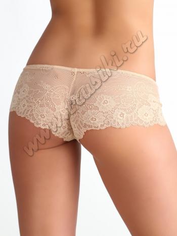 Фото 3 Трусики Innamore из коллекции Basic Lace, цвет: бежевый, вид сзади