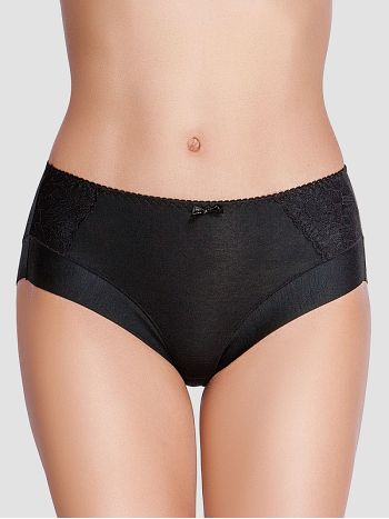 Фото 4 Трусики Vis-A-Vis из коллекции Delicate, цвет: черный, вид спереди