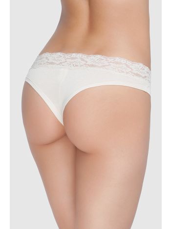 Фото 10 Трусики Vis-A-Vis из коллекции Delicate, цвет: светло-бежевый, вид сзади